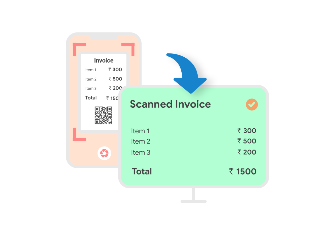 Scan from mobile phone and create transaction